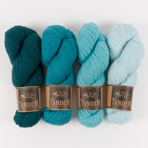 West Wool STARFLANKET - NORWAY STAR Merino wool DK blue turquoise Westknits Kits