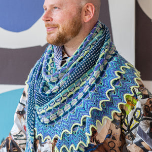 WESTKNITS NO. 13 FIVE-COLOR CONTRAST SHAWLS