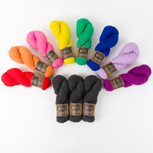 West Wool WESTKNITS KIT - BRIGHT BLANKET Merino wool DK grey multicolour Westknits Kits