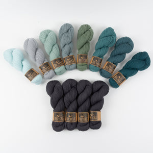 West Wool CANAL WAVES Merino wool Fingering Quick Kits