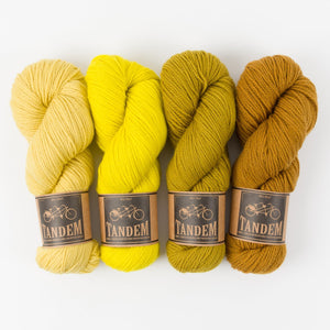 West Wool BUBBLY BLOSSOMS BLANKET - CUP OF MUSTARD Merino wool DK Westknits Kits