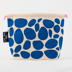 DRAWSTRING BAG - PEBBLES BLUE