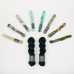 Dark Omen Yarn GREEN BRICKS Fingering Quick Kits