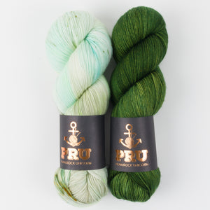 Punk Rock Unicorn FIZZY AVOCADO Merino wool Nylon Fingering Quick Kits