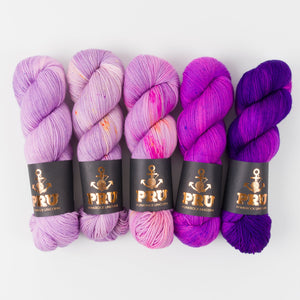 Punk Rock Unicorn WESTKNITS KIT - FLIEDER FOREST Merino wool Nylon Fingering multicolour purple Westknits Kits