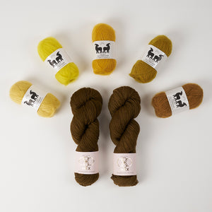 West Wool GLOW ALONG 2026 - GLOWING BANANAS Mohair Silk Merino wool Nylon Mixed Weight Quick Kits