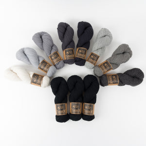 West Wool WESTKNITS KIT - GREY BLANKET Merino wool DK black Westknits Kits