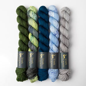 Dark Omen Yarn WESTKNITS KIT - MANDRAKE MINIS green blue grey Westknits Kits