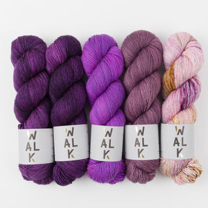 WALK Collection LAVENDER BREEZE Merino wool Fingering Quick Kits