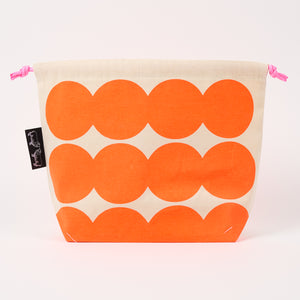 DRAWSTRING BAG - CIRCLES ORANGE