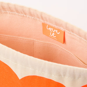 DRAWSTRING BAG - CIRCLES ORANGE