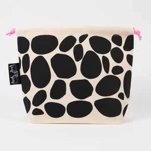 DRAWSTRING BAG - PEBBLES BLACK
