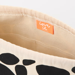 DRAWSTRING BAG - PEBBLES BLACK