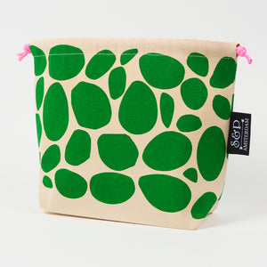 DRAWSTRING BAG - PEBBLES GREEN