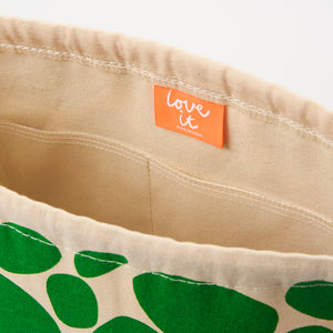 DRAWSTRING BAG - PEBBLES GREEN