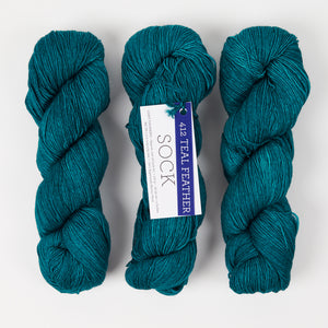 MALABRIGO SOCK - TEAL FEATHER