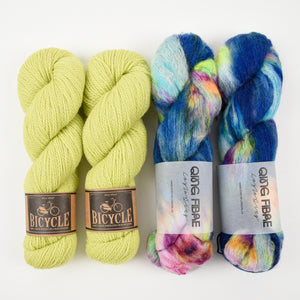 Qing Fibre MANTA JUICE Alpaca Merino wool Silk Mixed Weight Quick Kits