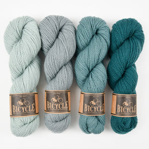 West Wool MISTY BLUE Merino wool Fingering Quick Kits