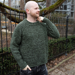 MOSSY MARLED RAGLAN – AQUA-ISH