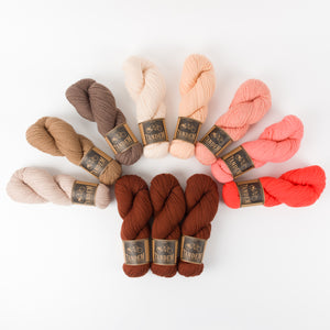 West Wool WESTKNITS KIT - PEACH BLANKET Merino wool DK brown Westknits Kits