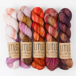 Life in The Long Grass PINK JELLYFISH Merino wool Fingering Quick Kits
