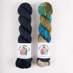 Twisted Ambitions WESTKNITS KIT - POLAR LIGHTS Merino wool Nylon Fingering Westknits Kits