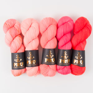 Punk Rock Unicorn PEACHES AND WATERMELON Fingering Quick Kits