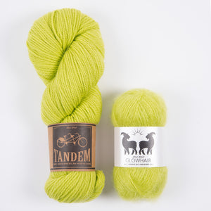 West Wool WESTKNITS KIT - PICKLE JUICE MOHAIR MATCH DK Mohair Silk Merino wool Lace DK green Westknits Kits