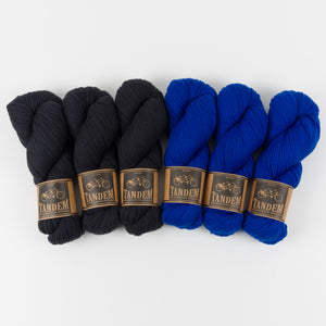 West Wool ROYAL BLUES Merino wool DK Quick Kits