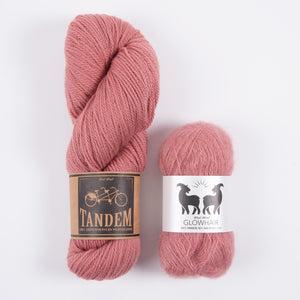 West Wool WESTKNITS KIT - ROSWITHA MOHAIR MATCH DK Mohair Silk Merino wool Lace DK pink Westknits Kits