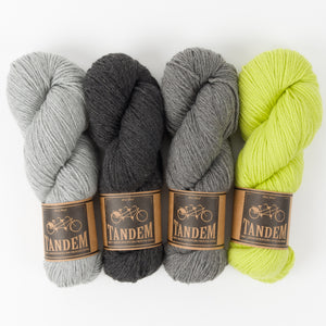 West Wool STARFLANKET - PICKLE STAR Merino wool DK green grey Westknits Kits