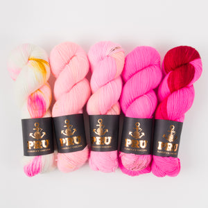 Punk Rock Unicorn SHINY BLUSH Fingering Quick Kits