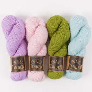 West Wool BUBBLY BLOSSOMS BLANKET - GLASS UNICORN Merino wool DK Westknits Kits