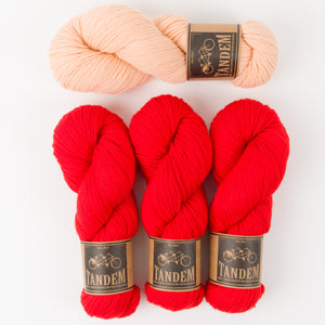 West Wool THE BUBBLE SWEATER - HOT BUBBLES Merino wool DK Westknits Kits