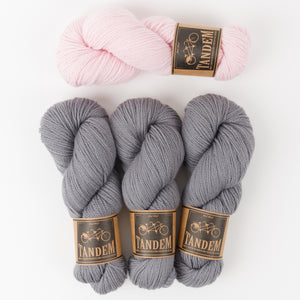 West Wool THE BUBBLE SWEATER - POWDER BUBBLES Merino wool DK Westknits Kits