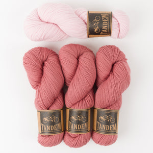 West Wool THE BUBBLE SWEATER - ROSE BUBBLES Merino wool DK Westknits Kits