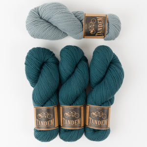 West Wool THE BUBBLE SWEATER - SPRUCE BUBBLES Merino wool DK Westknits Kits