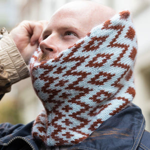 WESTKNITS SAMPLE - DIAMOND HALO COWL