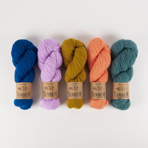 West Wool WESTKNITS GO-TO CARDIGAN - SEA GRAPE Merino wool DK multicolour Westknits Kits