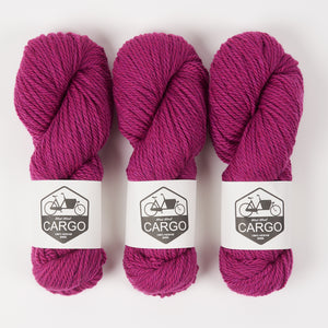 West Wool CARGO COLLAGE SWEATER - MAGENTA Merino wool Chunky purple Westknits Kits