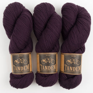 West Wool BILLOWING BRAID SOCKS - AUBERGINE Merino wool DK purple Westknits Kits