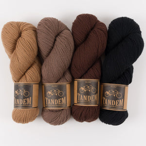 West Wool SLIPSTRAVAGANZA BLANKET - COFFEE BLANKET Merino wool DK brown Westknits Kits