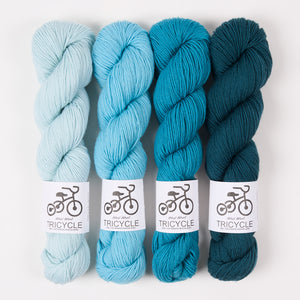 West Wool BRACKISH GLASS Merino wool Fingering Quick Kits
