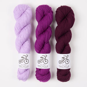 West Wool WESTKNITS KITS - CORDUROY JUICE Merino wool Fingering purple Westknits Kits