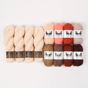 West Wool WARM RAINBOW Mohair Silk Merino wool Mixed Weight Quick Kits