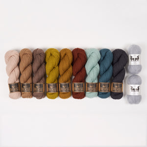 West Wool COLD BEACH DAY Mohair Silk Merino wool Mixed Weight Quick Kits