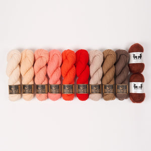 West Wool WESTKNITS KIT - PEACHY BISCUITS Mohair Silk Merino wool Lace Fingering Westknits Kits