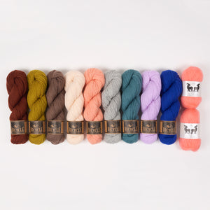 West Wool THE STARFISH AND THE FLAMINGO Mohair Silk Merino wool Mixed Weight Quick Kits