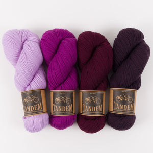 West Wool GEOGRADIENT BLANKET - UNICORN GRADIENT Merino wool DK purple Westknits Kits