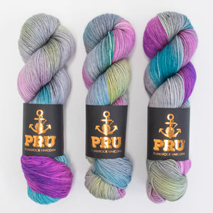 Punk Rock Unicorn SOUL - KNALLGRAU Merino wool Nylon Fingering Sock multicolour Yarn